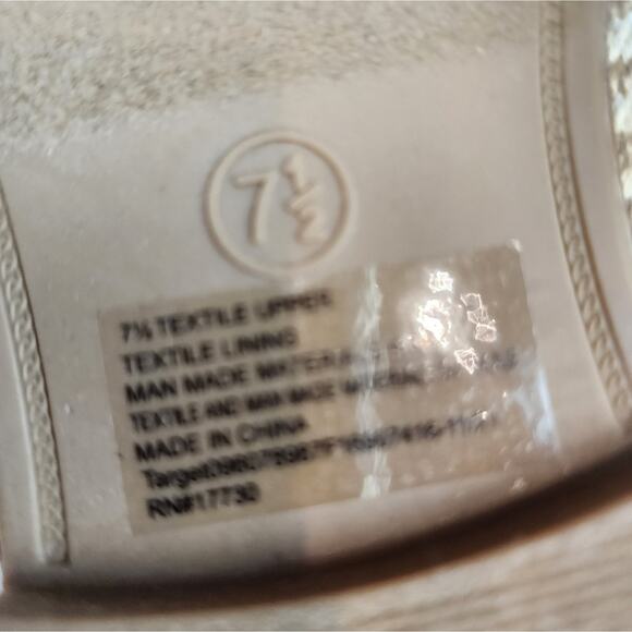 Universal Thread Fabric Sandals Tan Knotted Beach Slipons Women's Size 7.5 New - Picture 6 of 7